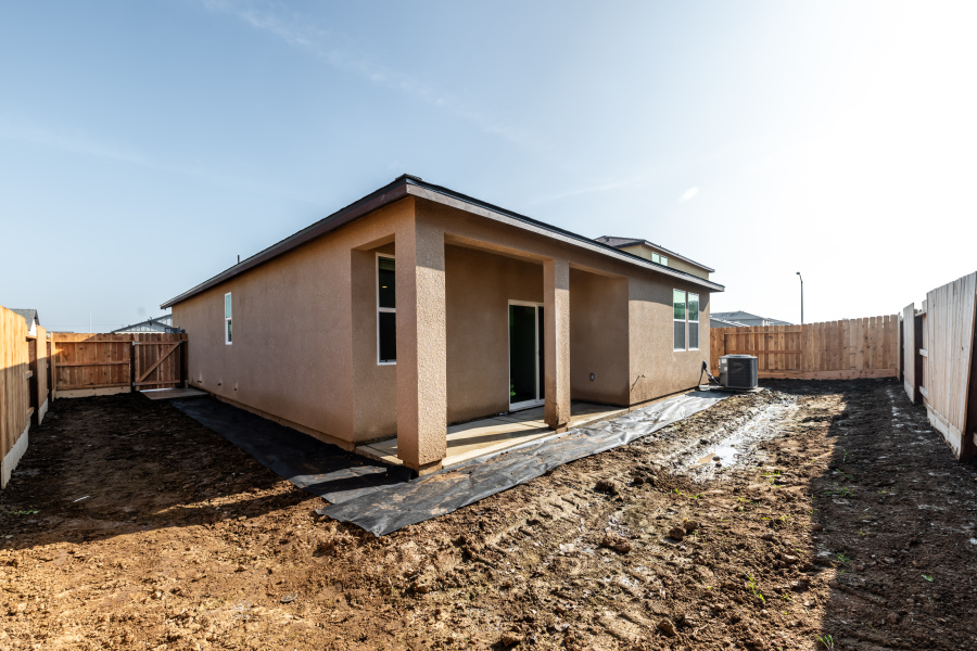 A house under construction.