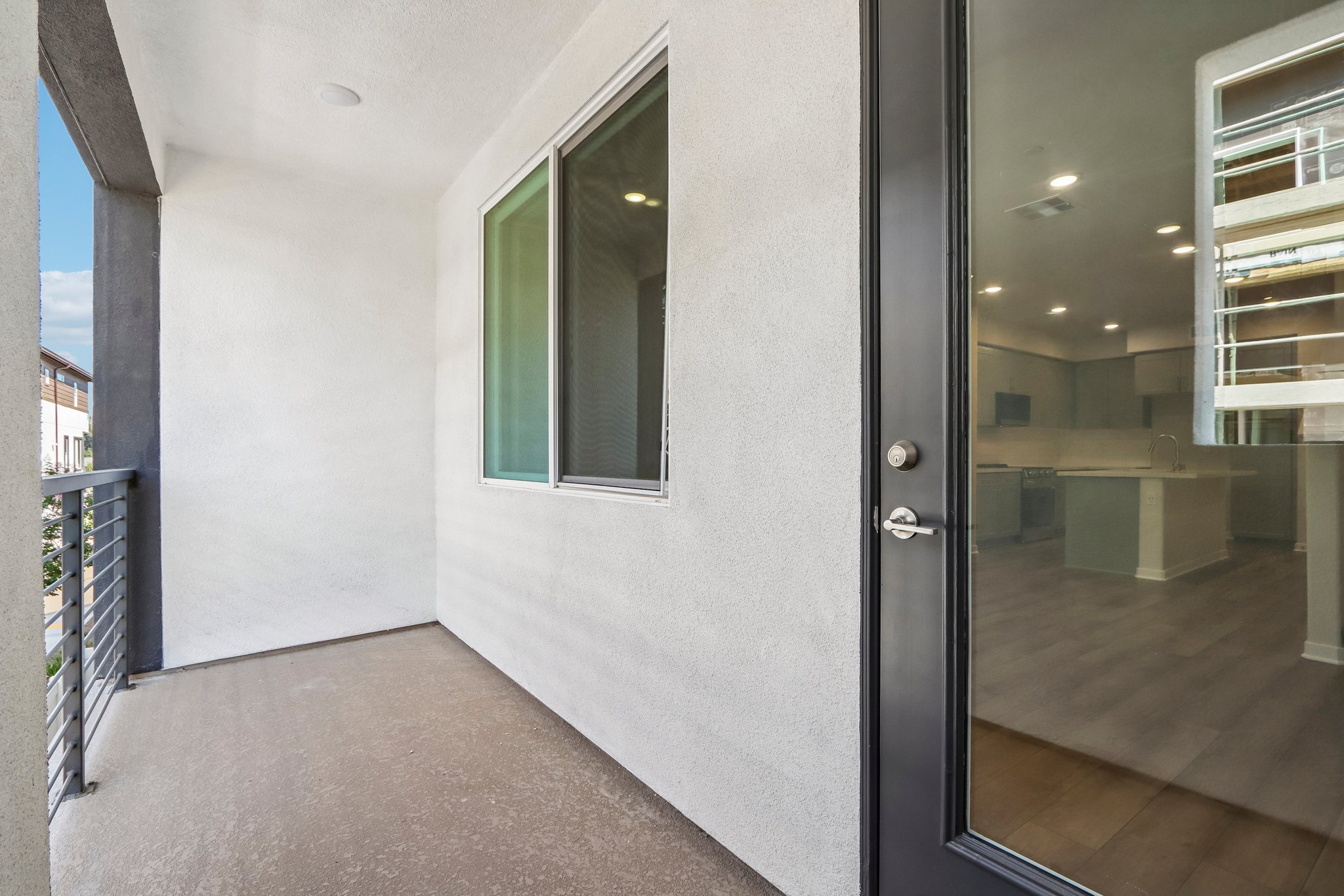 A door in a room.