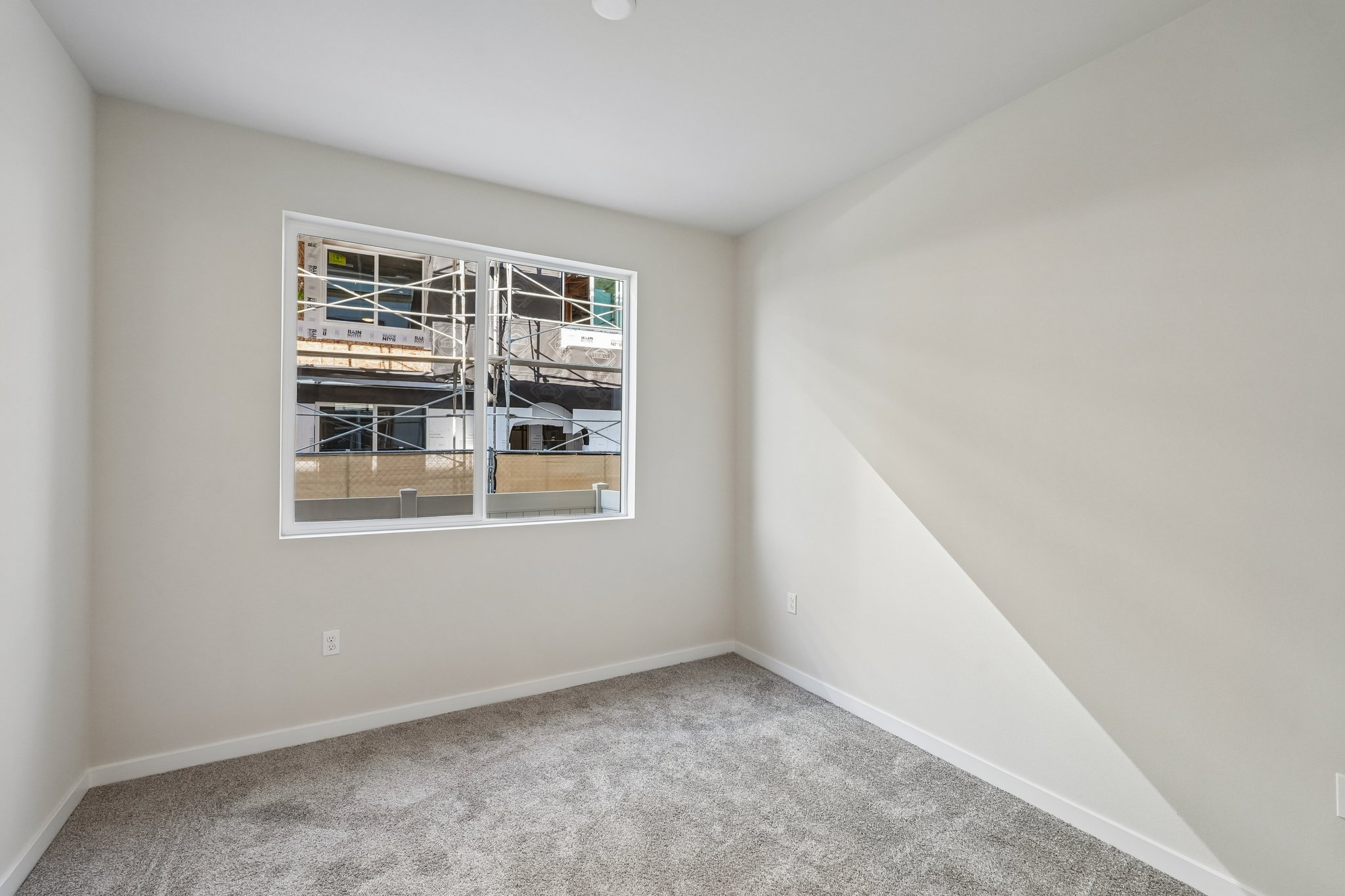 A room with a window.