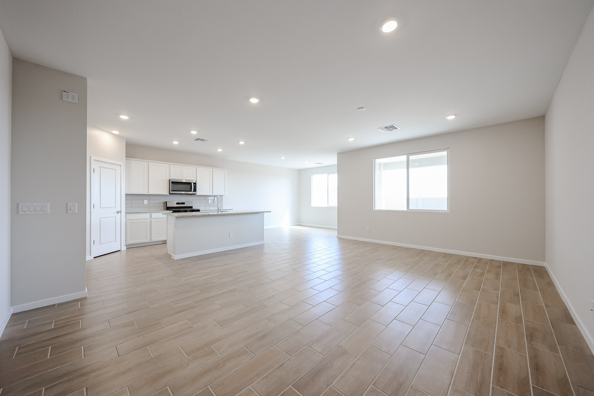 A large empty kitchen.