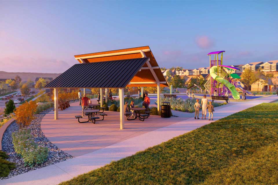 A group of people at a park.