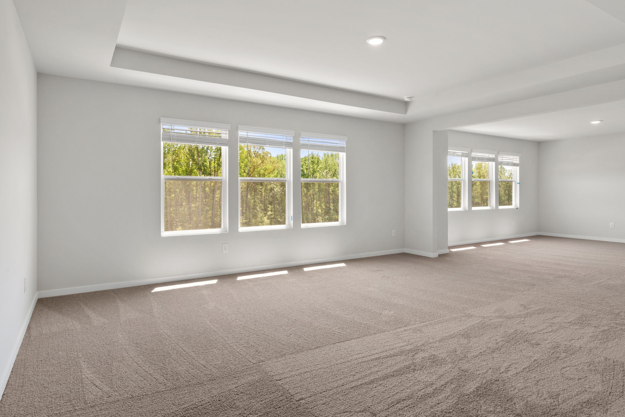 A room with windows.