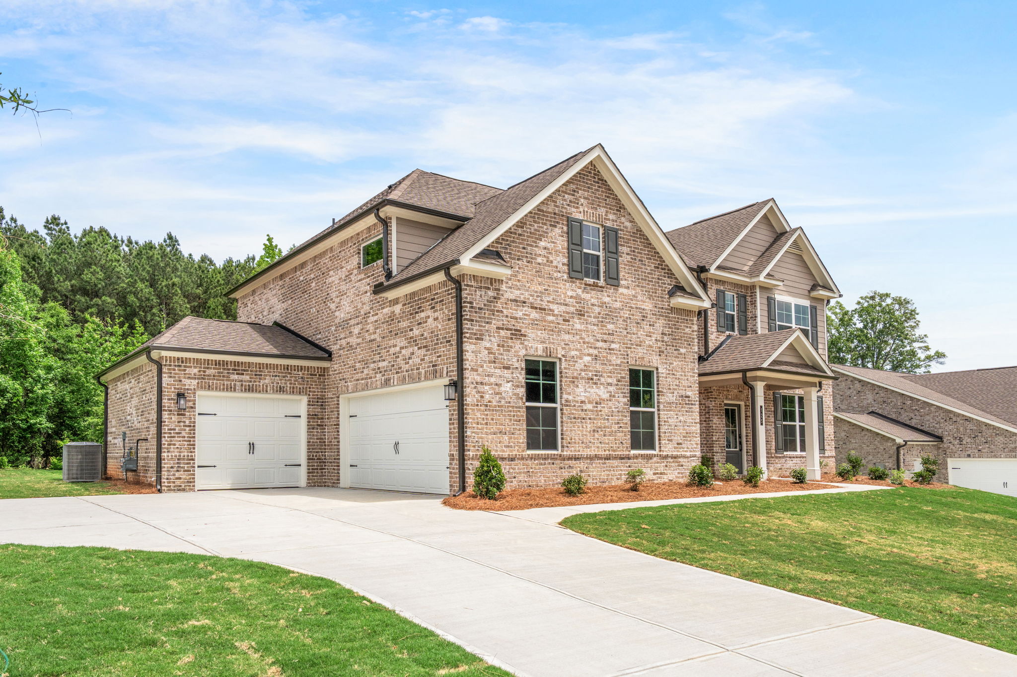 A house with a driveway.