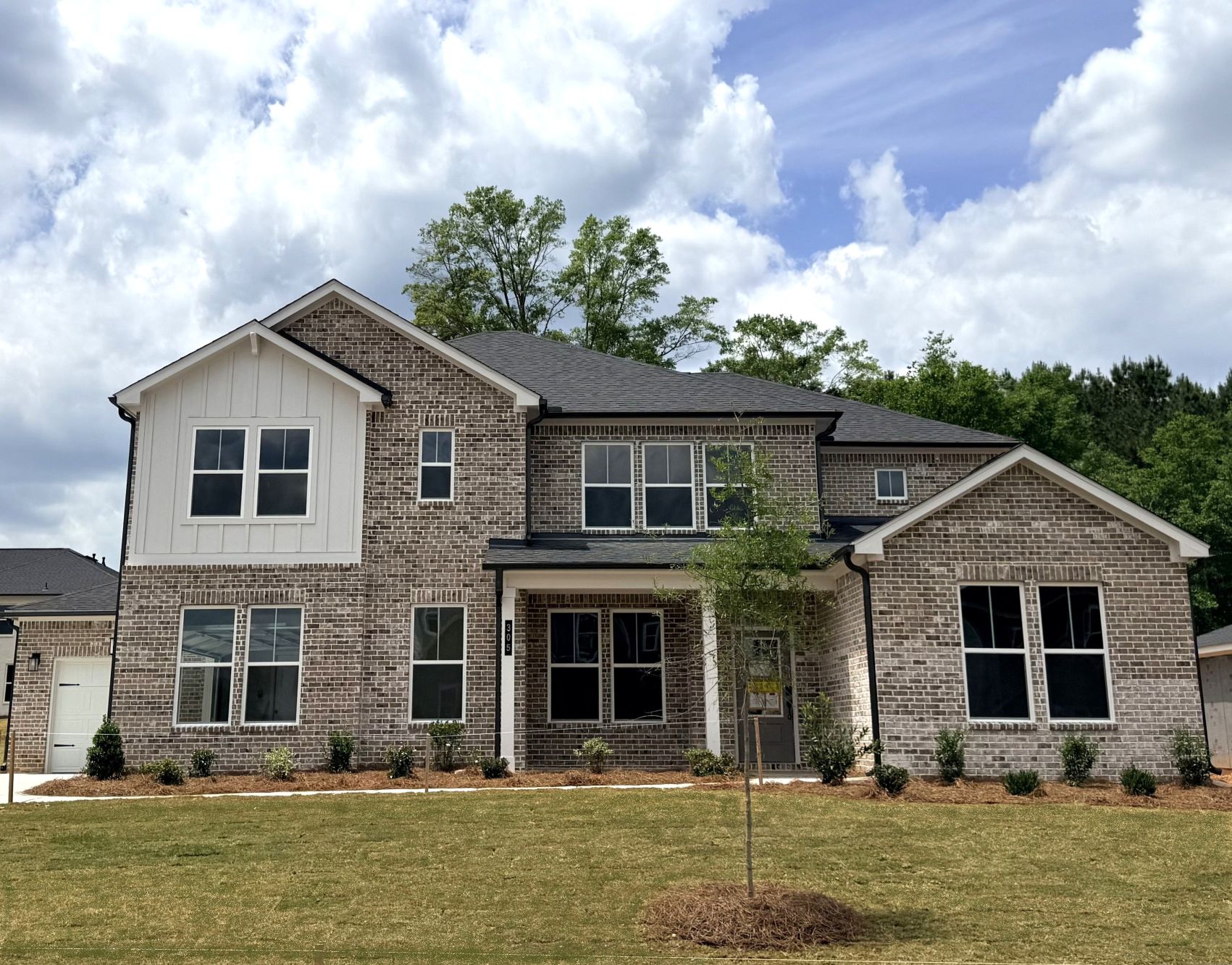 A large brick house.