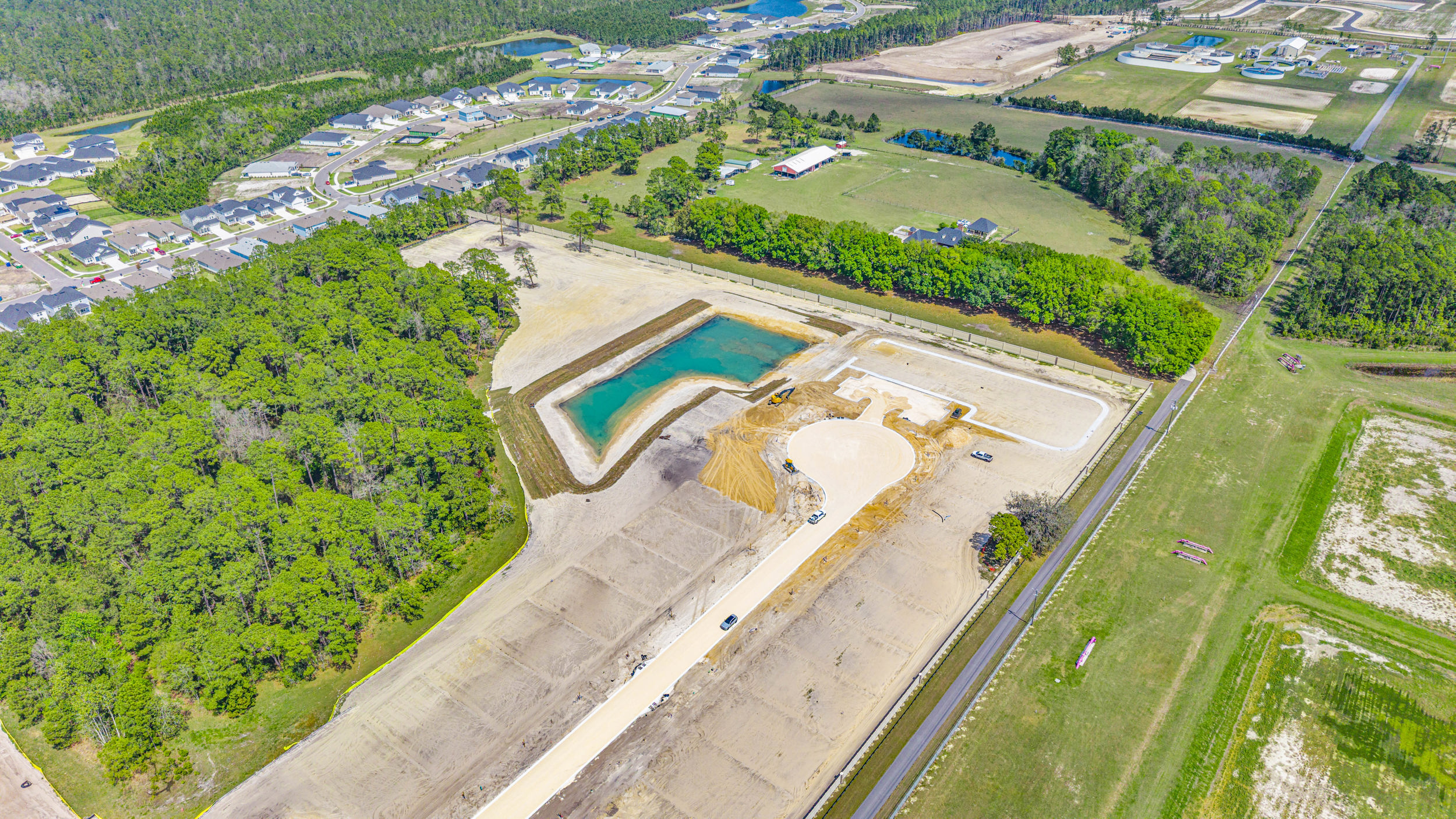 Drone View of Construction at Asbury Creek by Century Communities