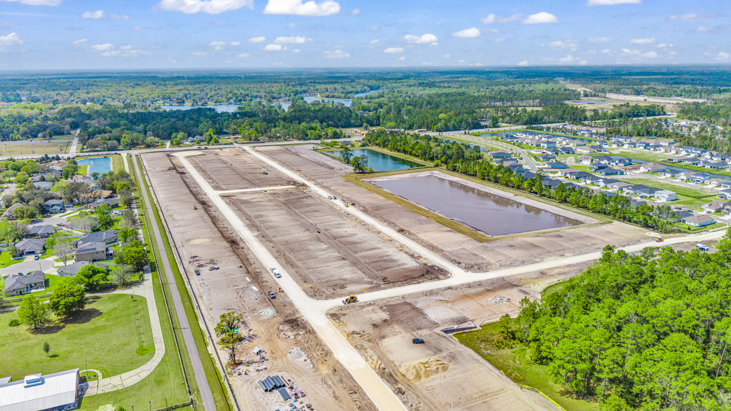 Drone View of Construction at Asbury Creek by Century Communities