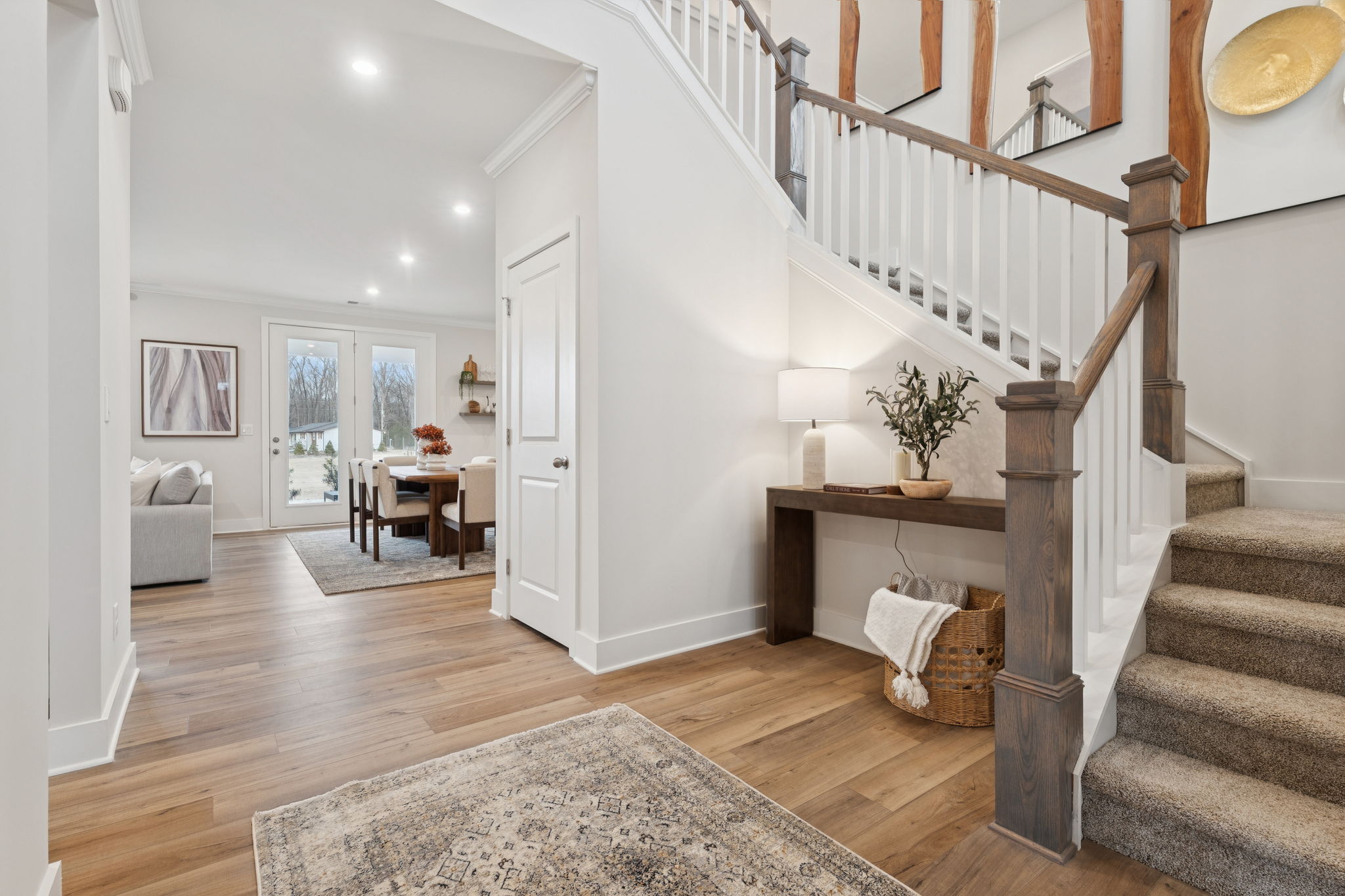 A staircase in a house.