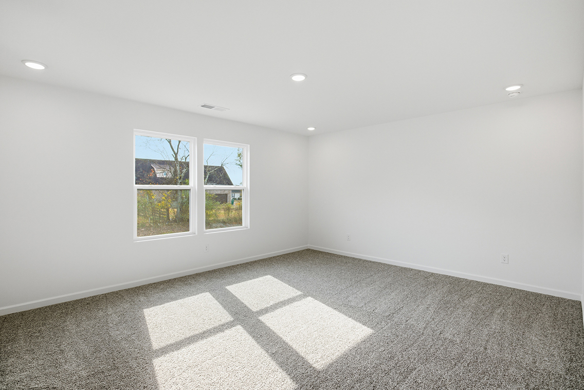 A room with windows.