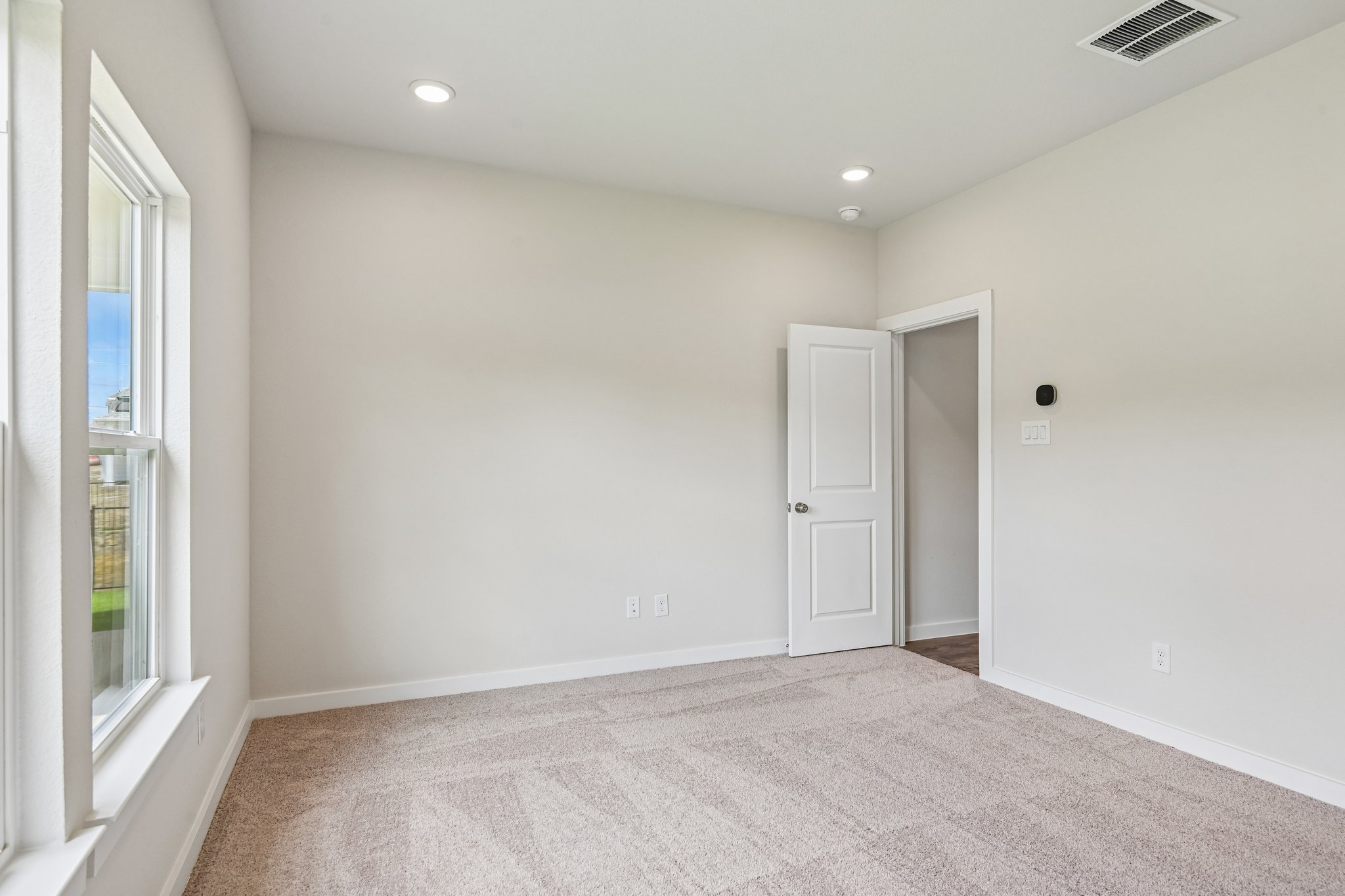 A room with white walls.