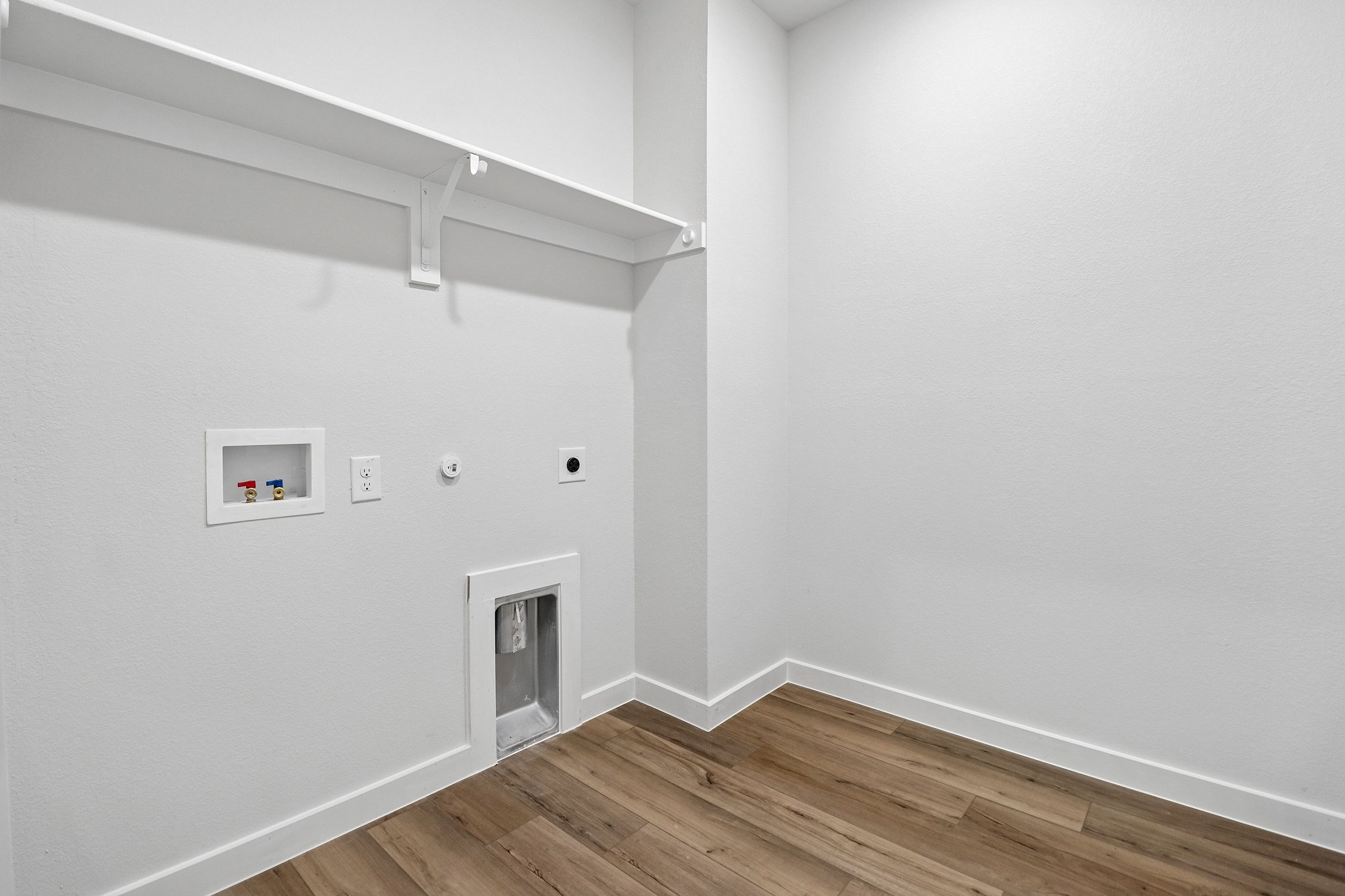 A room with white walls.