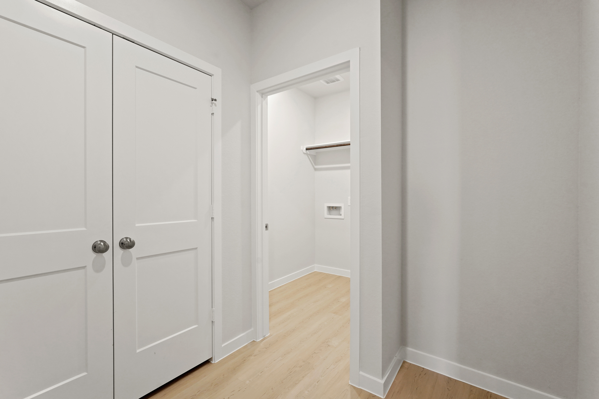 A room with white doors.