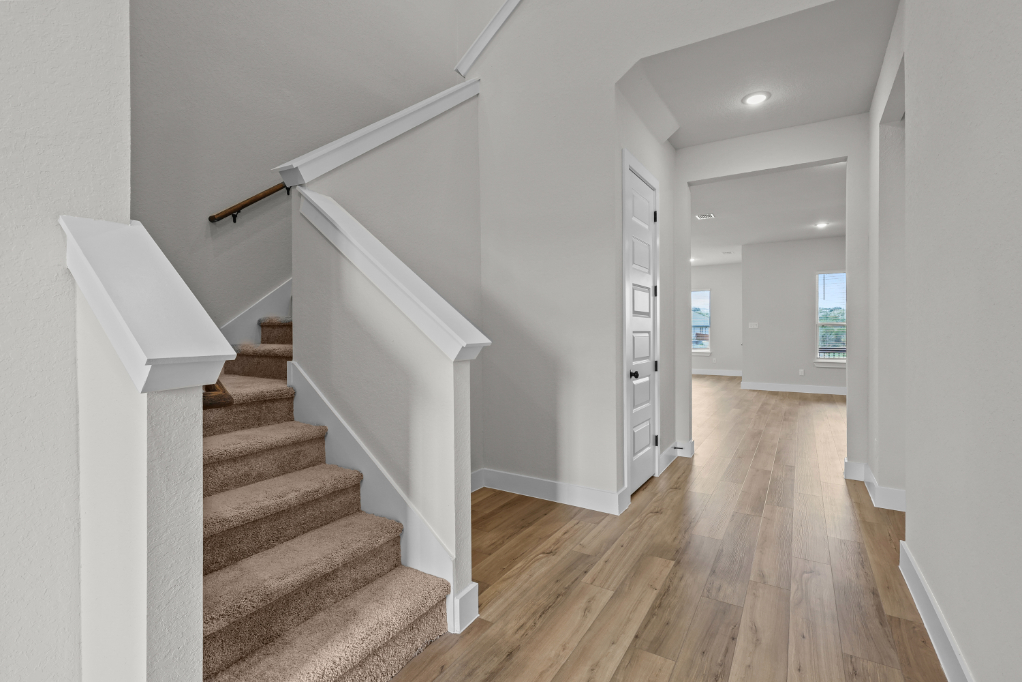 A staircase in a house.