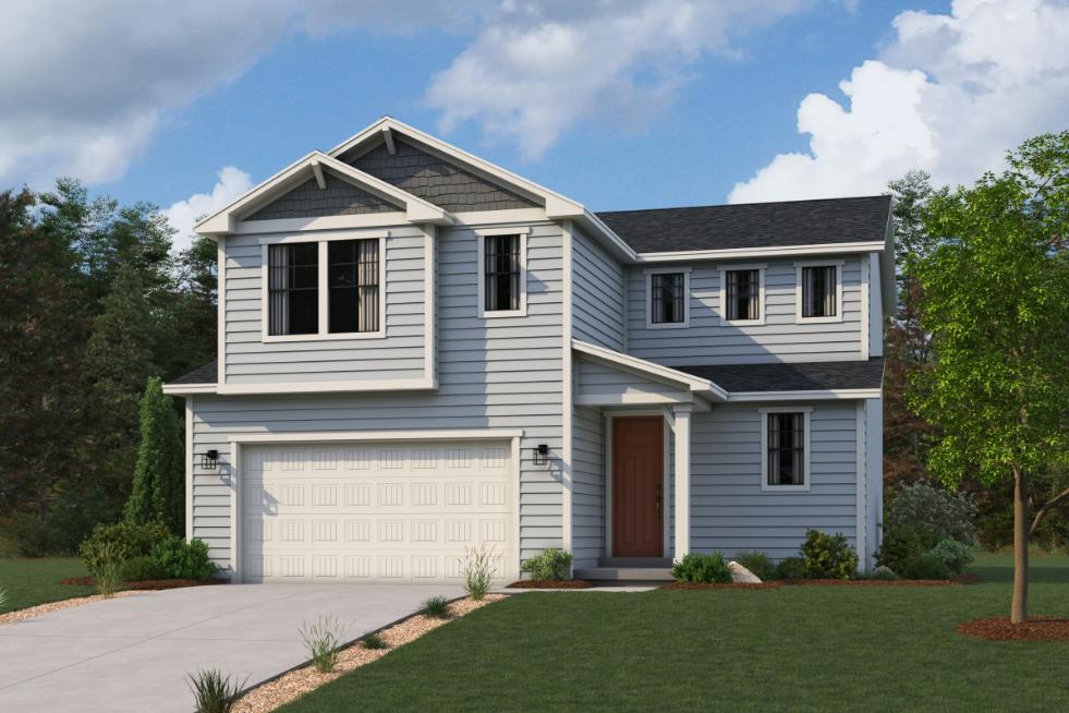 A house with a garage.