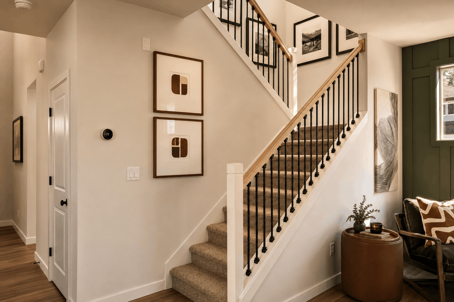 A staircase in a house.