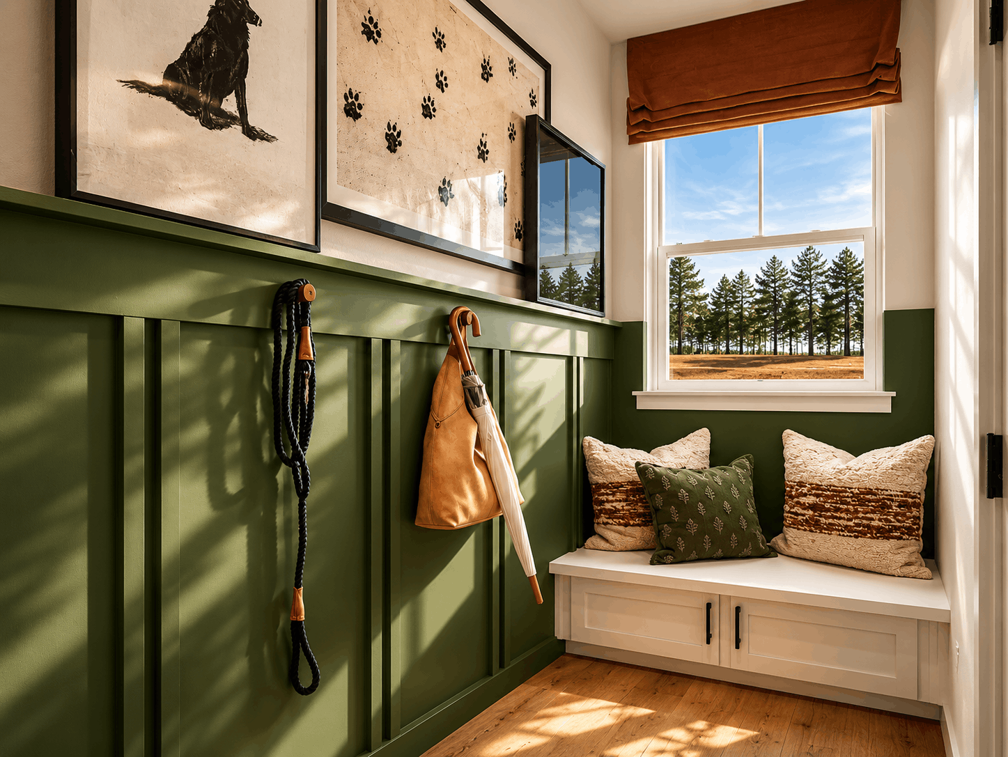 A room with a bed and a window.