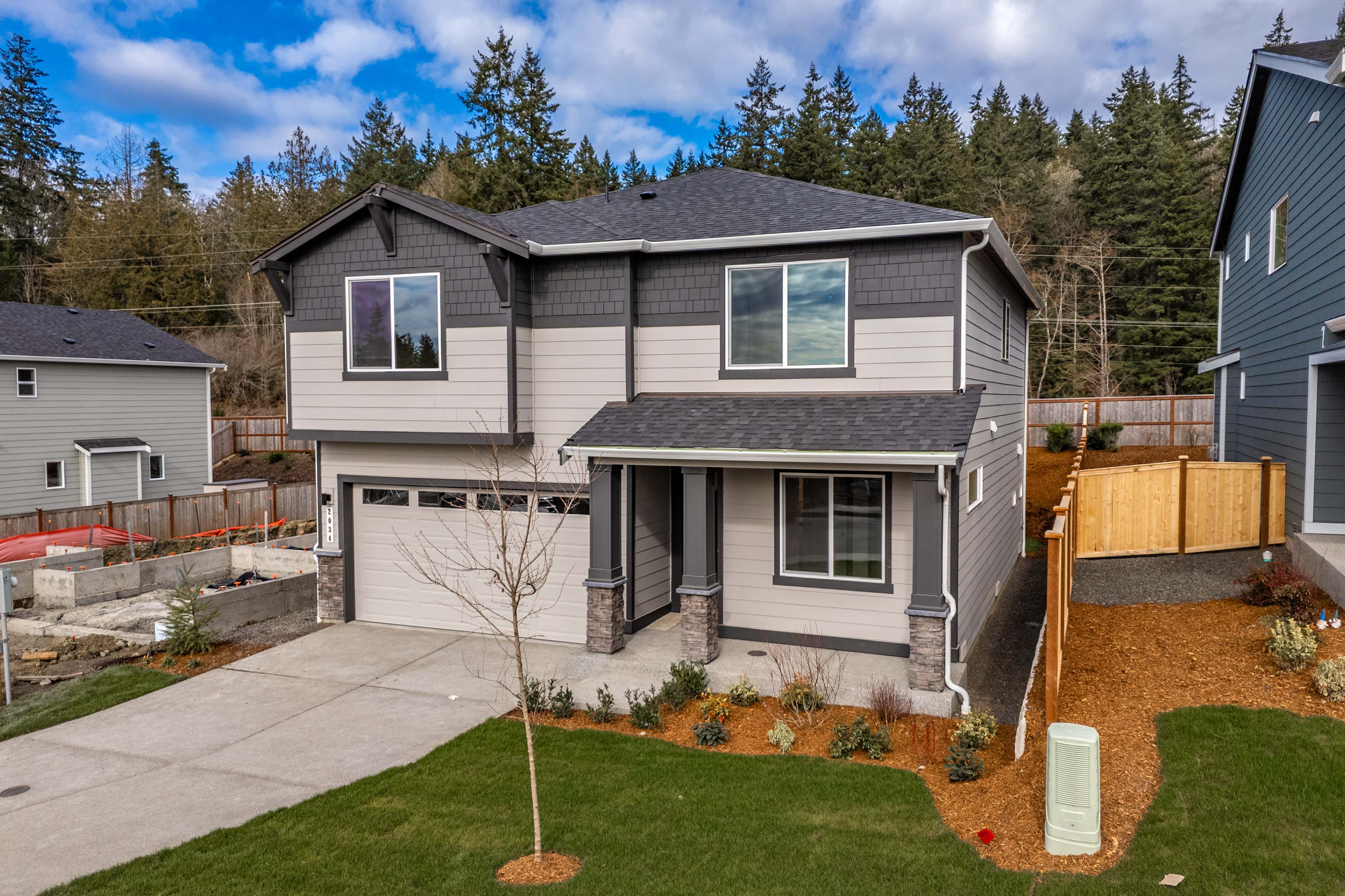 A house with a yard.