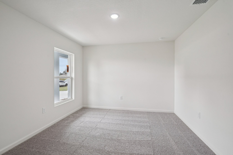 A room with white walls.