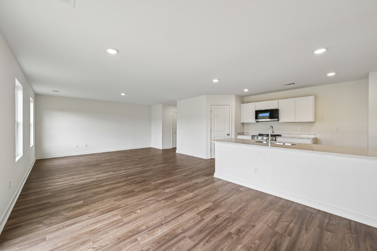 A large empty kitchen.